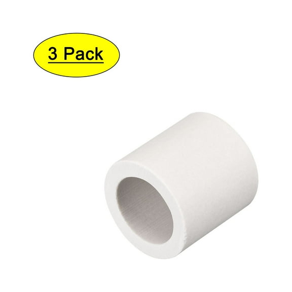 Uxcell 3pcs 17mm Dia Ceramic Tube Insulated Electronic Wire Bundle Heat Insulation Protection Single Bore