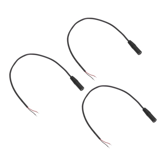 Uxcell 3pcs 3.5mm Female Jack to Bare Wire Open End Replacement 26AWG TRS 2 Pole Stereo 1/8" Mono Audio Cable Plug Jack Plug 34mm for Earphone Headphone Cable Repair, 11.8inches