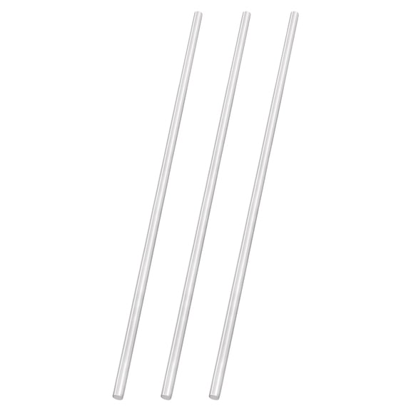 Uxcell 3pcs 304 Stainless Steel Round Rods, 1/4" Dia x 10" Length Stainless Steel Metal Solid Shaft Rod Bar for Industry Use Metal Working Hobbies DIY Craft, Silver