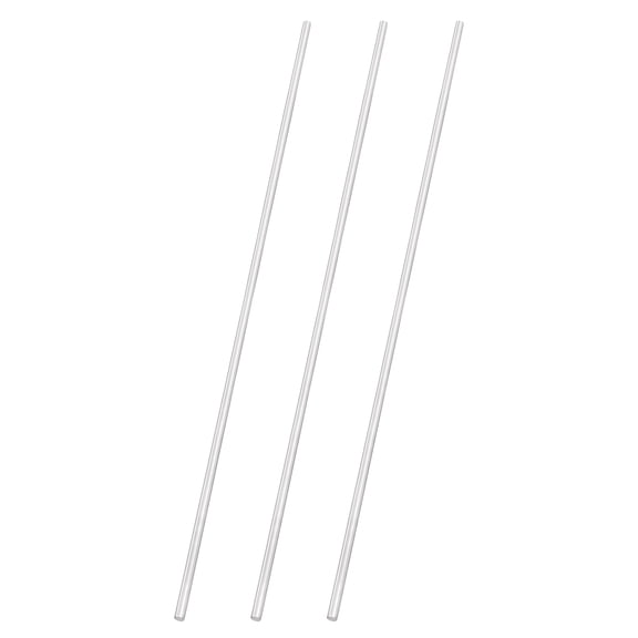 Uxcell 3pcs 304 Stainless Steel Round Rods, 1/4" Dia x 16" Length Stainless Steel Metal Solid Shaft Rod Bar for Industry Use Metal Working Hobbies DIY Craft, Silver