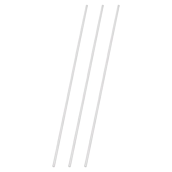 Uxcell 3pcs 304 Stainless Steel Round Rods, 3/16" Dia x 16" Length Stainless Steel Metal Solid Shaft Rod Bar for Industry Use Metal Working Hobbies DIY Craft, Silver