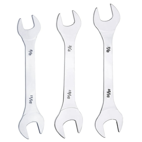 Uxcell 3pcs 5/8" 11/16" 3/4" 13/16" 7/8" 15/16" SAE Double Open End Thin Wrench Set