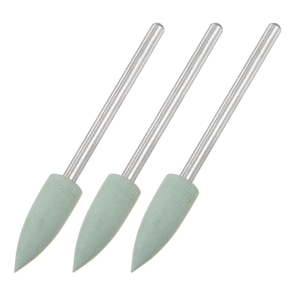 Uxcell 3pcs 800 Grits Abrasive Mounted Stone 2.35mm Shank 6mm Dia Pointed Heads Stone Grinding and Polishing Wheels