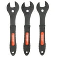 thumbnail image 1 of Uxcell 3pcs Bicycle Cone Wrench Set Tool 17/18/19mm Bike Pedal Cone Cycling Spanner Wheel Hub Axle Nut Install Remover Wrenches Repair Tool for Mountain Road Bike, Orange Gray, 1 of 7