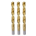 thumbnail image 1 of Uxcell 3pcs Brad Point Drill Bit 10.5mm(13/32") Dia Straight Round Shank Drill Metric Brad Point Spiral Twist Drill Bits for Carpenter Woodworking Plastic Rubber, Golden, 1 of 6