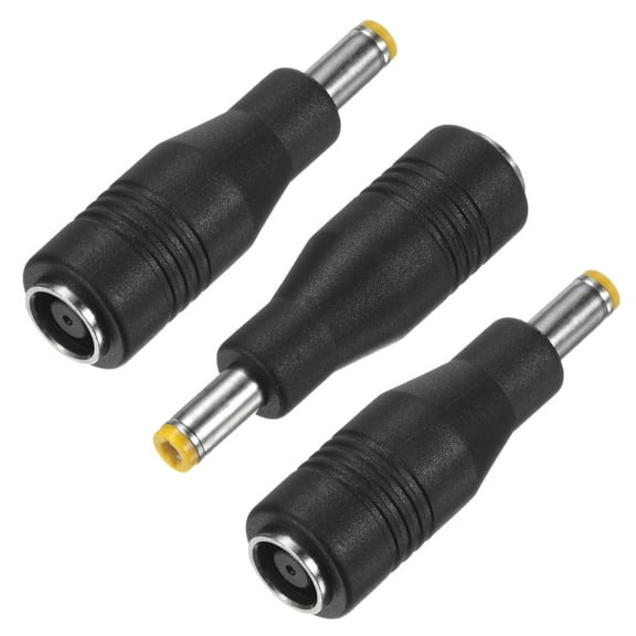 Uxcell 3pcs DC Connectors Adapter, DC 8mm Female to DC 5.5mm x 2.5mm Male, Copper Barrel Connector for Portable Power Station