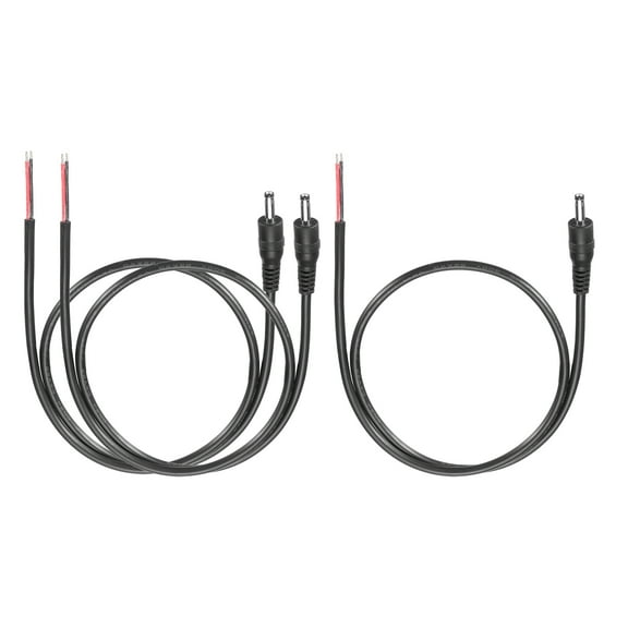 Uxcell 3pcs DC Power Pigtails Cable, 3.5mm x 1.35mm Male Barrel Plug Connector to Bare Wire Open End 50cm for PC Laptop Toys Cellphone Electronic Devices