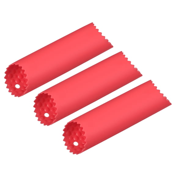 Uxcell 3pcs Garlic Peeler Silicone Tube Roller Non Slip for Useful Kitchen Tools, Red