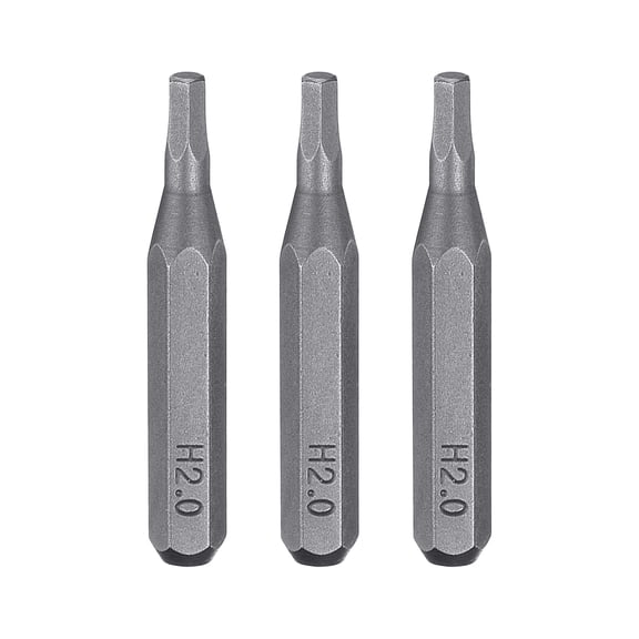 Uxcell 3pcs H2.0 Hex Screwdriver Bit 5/32" Hex Magnetic Hexagon Head S2 Steel