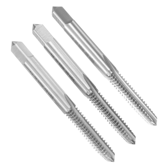 Uxcell 3pcs Hand Tap Set 1/4"-20BSW Taper/Plug/Bottom Thread Tapping Tools HSS6542