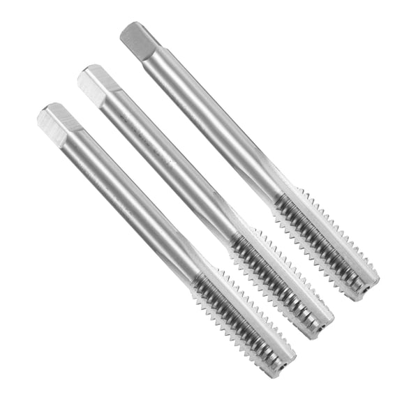 Uxcell 3pcs Hand Tap Set 3/8"-16 UNC Taper/Plug/Bottom Thread Tapping Tools HSS6542