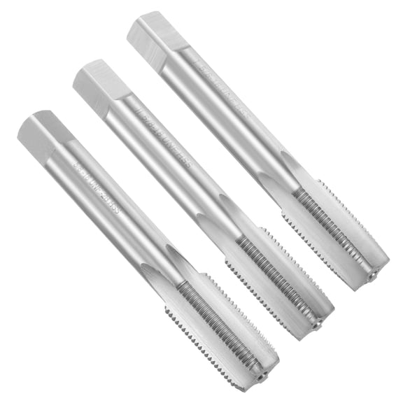 Uxcell 3pcs Hand Tap Set, 5/8"-18UNF Taper/Plug/Bottom Thread Screw Taps, High Speed Steel Hand Threading Tapping Tool Kit