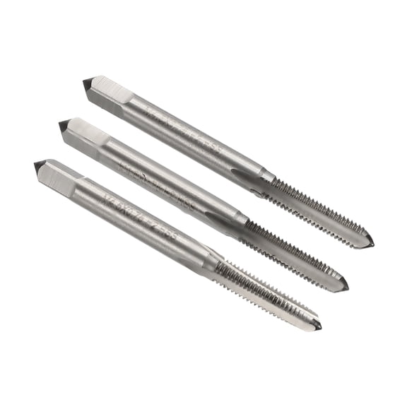 Uxcell 3pcs Hand Tap Set M4.5 x 0.75 Taper/Plug/Bottom Thread Tapping Tool 9CrSi Steel