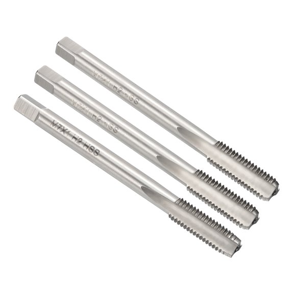 Uxcell 3pcs Hand Tap Set M7 x 1 Taper/Plug/Bottom Thread Tapping Tool 9CrSi Steel