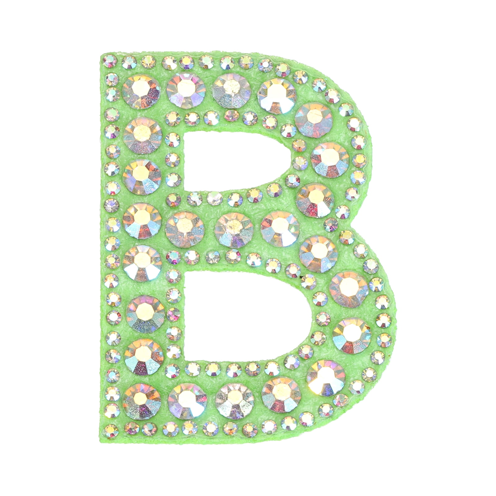 B Patch Uxcell 3pcs Letter B Patches Iron-On, Green Patch Glitter Alphabet ...