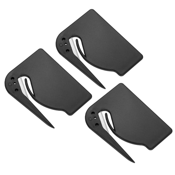 Uxcell 3pcs Letter Opener Hidden Blade Letter Opener Envelope Slitter for Home Black