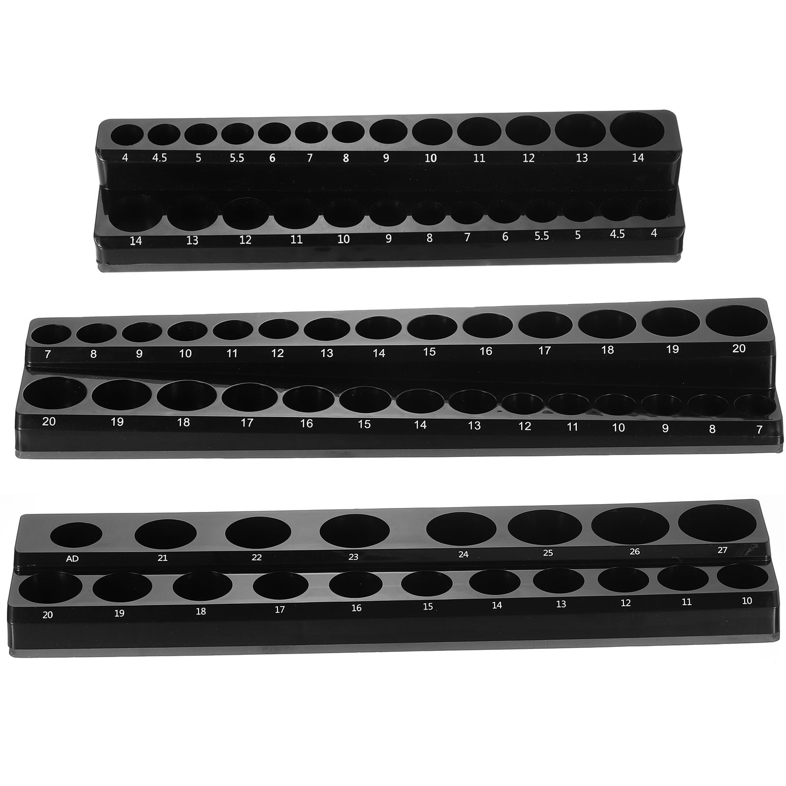 Mini Socket Storage Rack Uxcell 3pcs Magnetic Socket Organizer 1/4