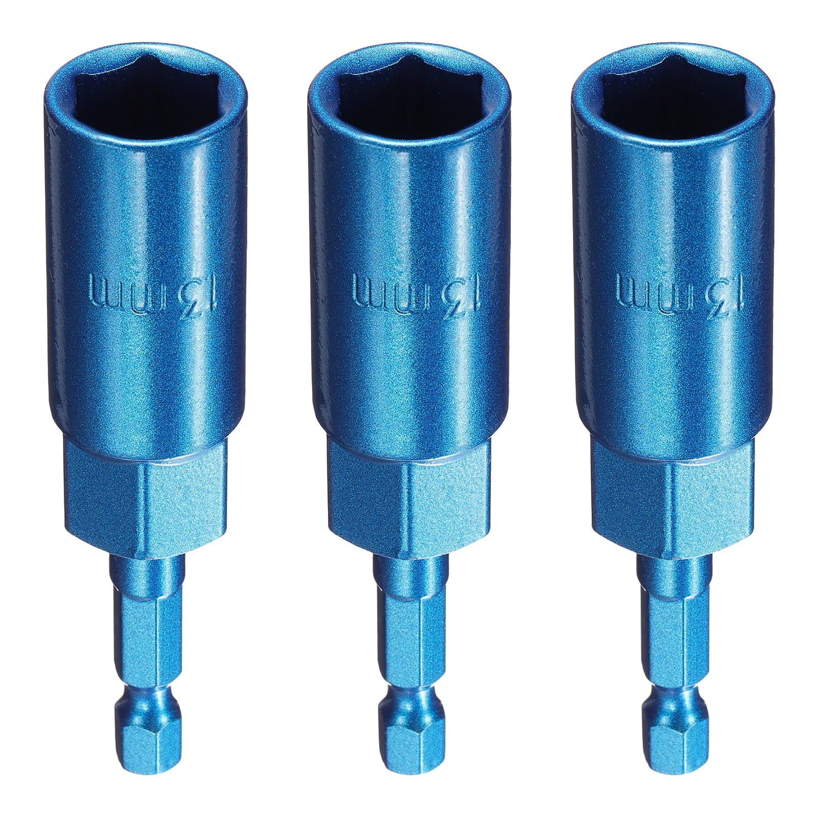 Quick Change Socket Uxcell 3pcs Nut Driver Drill Bit 13mm Metric Socket 1/4