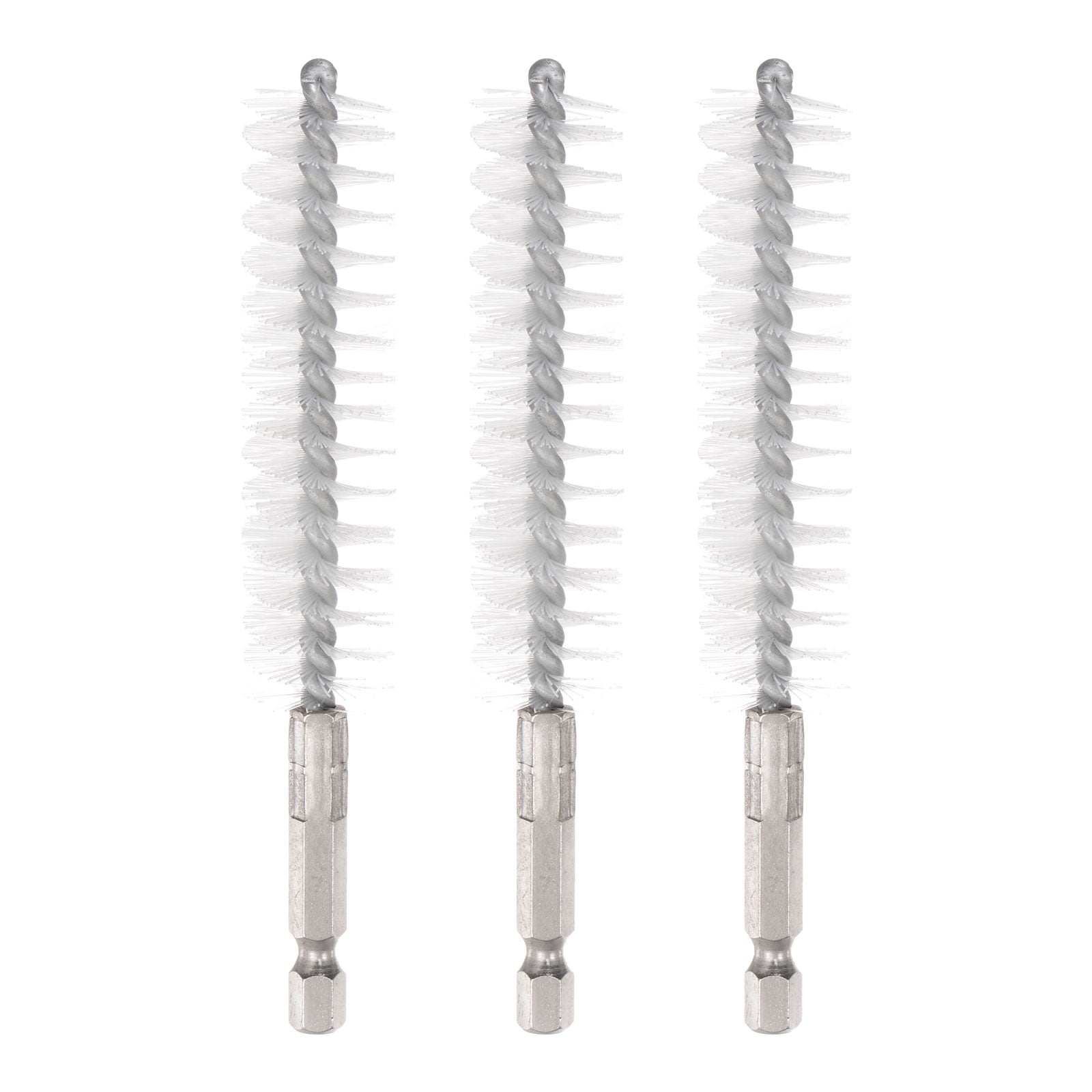 Uxcell 3pcs Nylon Bore Brush 19mm Dia Cleaning Wire Brush with Handle 1