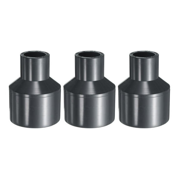 Uxcell Reducing Coupling Increaser Reducer Coupling Pipe Fittings Black 1-1/4 x 1/2" 3Pcs