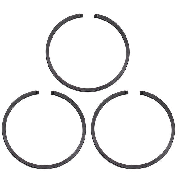 Uxcell 3pcs Piston Rings 33mm x 1.5mm Standard Metal Engine Piston Ring for Chainsaw Replacement Parts, Black