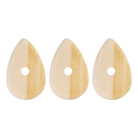 Uxcell 3pcs Pottery Ribs Wooden Clay Ceramic Tools for Shaping and Smoothing 10.3cm x 6.5cm
