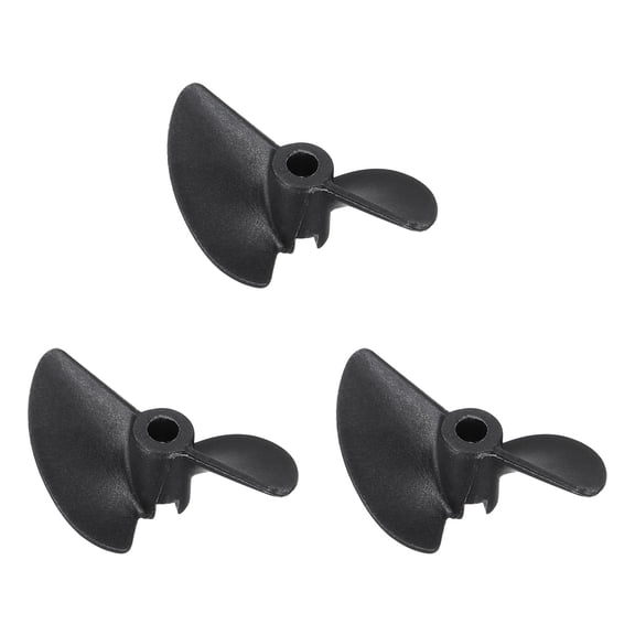 Uxcell 3pcs RC Boat Propeller, 2 Blades Propellers 3.17mm Hole Dia 30mm OD 1.4mm Pitch CCW Clockwise Rotating Drill Propeller for RC Boat, DIY Ship Model, Black