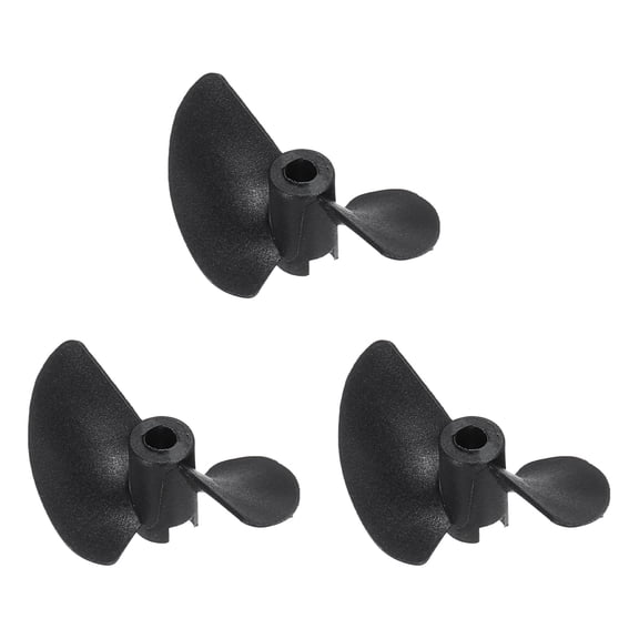 Uxcell 3pcs RC Boat Propeller, 2 Blades Propellers 3.17mm Hole Dia 32mm OD 1.4mm Pitch CW Clockwise Rotating Drill Propeller for RC Boat, DIY Ship Model, Black