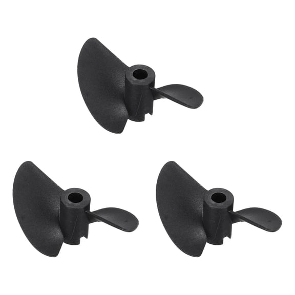Uxcell 3pcs RC Boat Propeller, 2 Blades Propellers 4.8mm Hole Dia 45mm OD 40mm Pitch CW Clockwise Rotating Drill Propeller for RC Boat, DIY Ship Model, Black