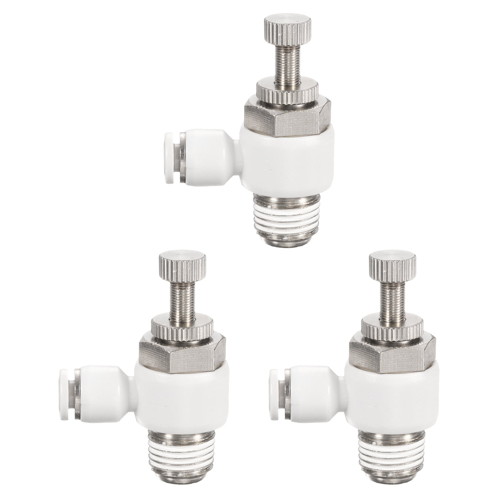 Uxcell 3pcs SL4-NPT1/4 Air Flow Control Valve Push to Connect Fitting 1 ...