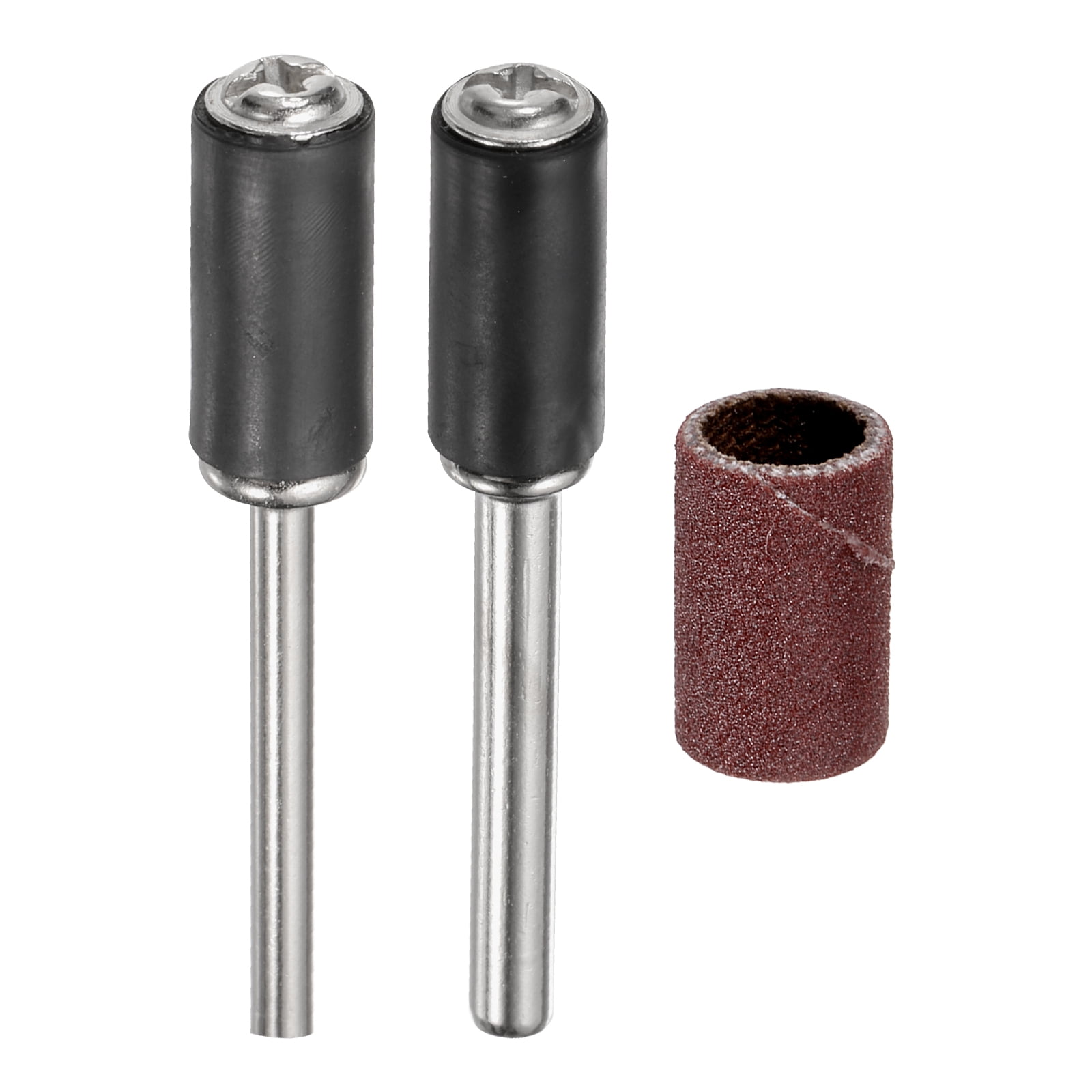 HARFINGTON 3pcs Sanding Drum Kit - 1/4" Sleeves 120 Grit With Mandrels For Rotary Tools