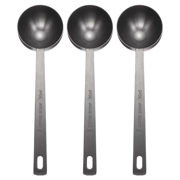 Uxcell 3pcs Single Measuring Spoon 2tbsp (6tsp, 30ml) Stainless Steel Spoon, Black