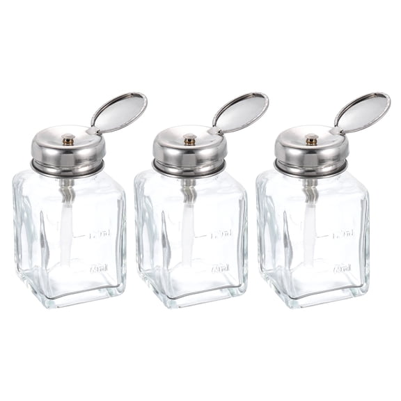Uxcell 3pcs Solvent Alcohol Dispensers 120ml Push Down Liquid Bottle Sprinkler Plastic Tube Copper Core