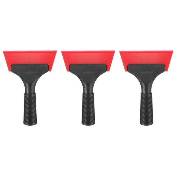 Uxcell 3pcs Squeegee 5 Inch Length Auto Water Blade Shower Squeegee with Non-Slip Handle for Car Windshield Window Cleaner Glass Door, Red