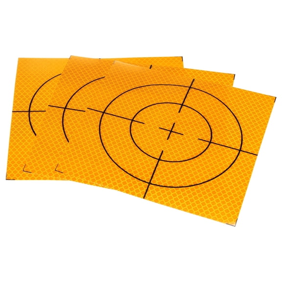 Uxcell 3pcs Survey Reflector Sheet 150x150mm Self-Adhesive Survey Target Mark Yellow