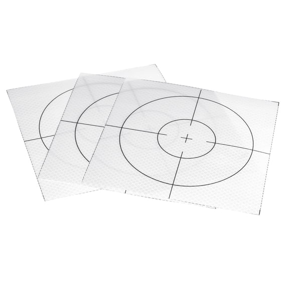 Uxcell 3pcs Survey Reflector Sheet 200x200mm Self-Adhesive Survey Target Mark Silver