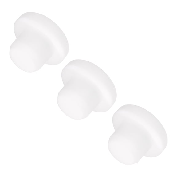 Uxcell 3pcs T-Shaped Silicone Plugs 13mm 1/2" Dia Snap in Plug Seal Round White