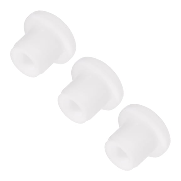 Uxcell 3Pcs T-Shaped Silicone Plugs 8.3mm 5/16" Dia Snap in Plug Seal Round White