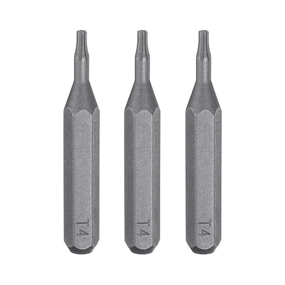 Uxcell 3pcs T4 Torx Screwdriver Bit 5/32" Hex Magnetic Star 6 Point Head S2 Steel