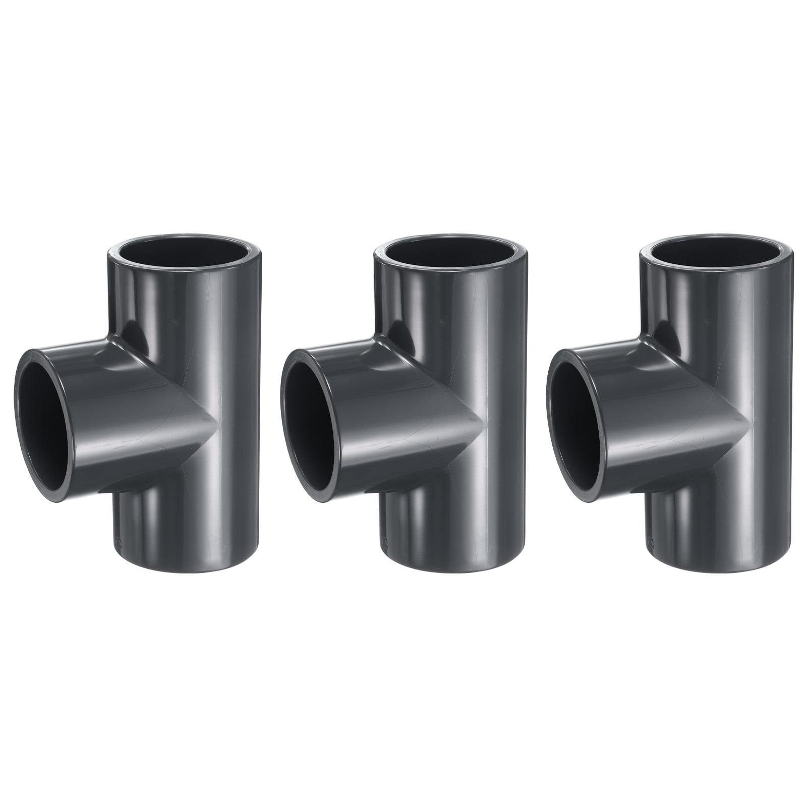 Uxcell 3pcs Tee PVC Fitting 1-1/4 x 1" 3 Way Connector Pipe Coupling ...