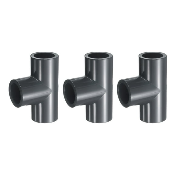 Uxcell 3Pcs Tee Fitting 1/2" 3 Way Connector Furniture Build Grade Pipe Coupling
