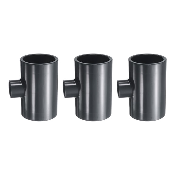 Uxcell 3Pcs Tee Fitting 2 x 3/4" 3 Way Connector Pipe Coupling