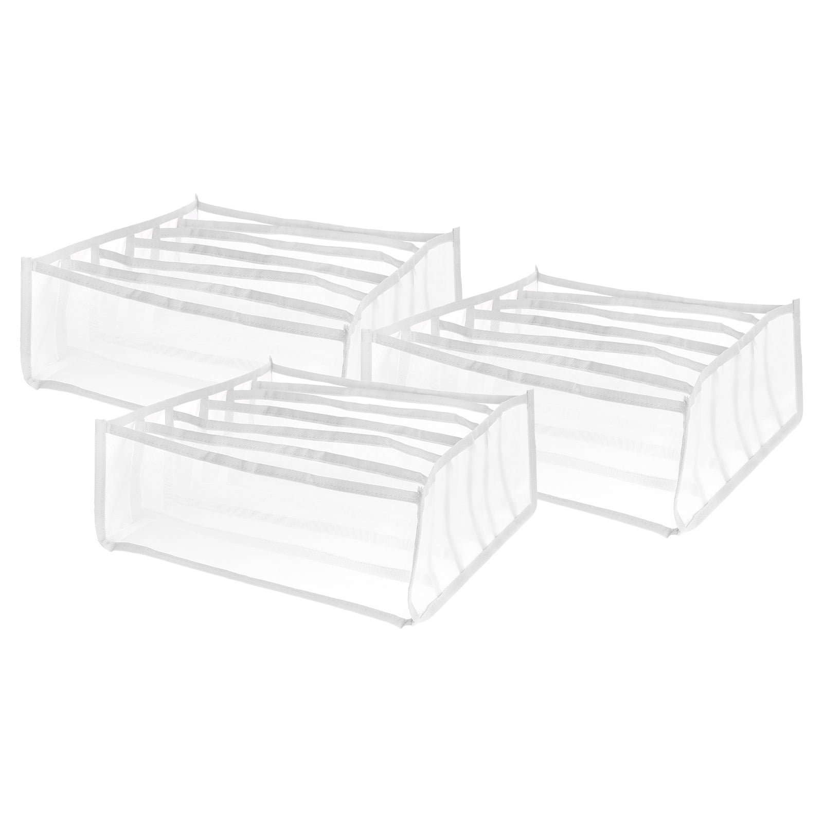 Uxcell 3pcs Underwear Drawer Organizer 6 Grids Foldable Storage Divider