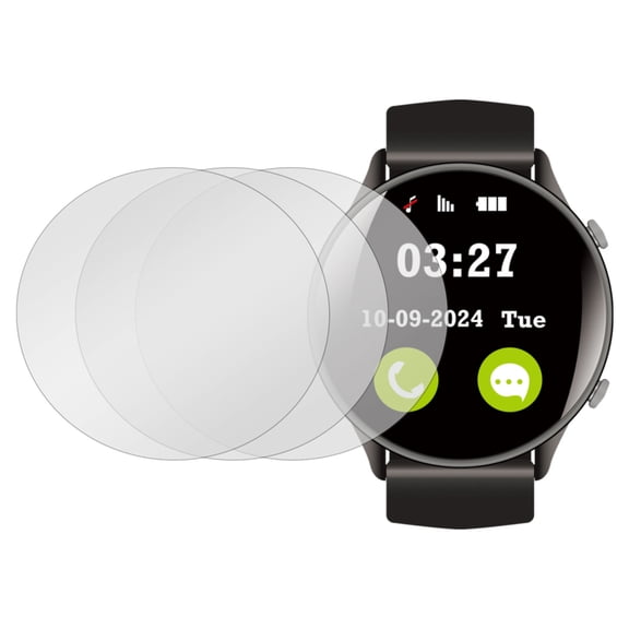 Uxcell 3pcs Watch Screen Protector 40.5mm Tempered Glass Anti-Spy Protection, Gray