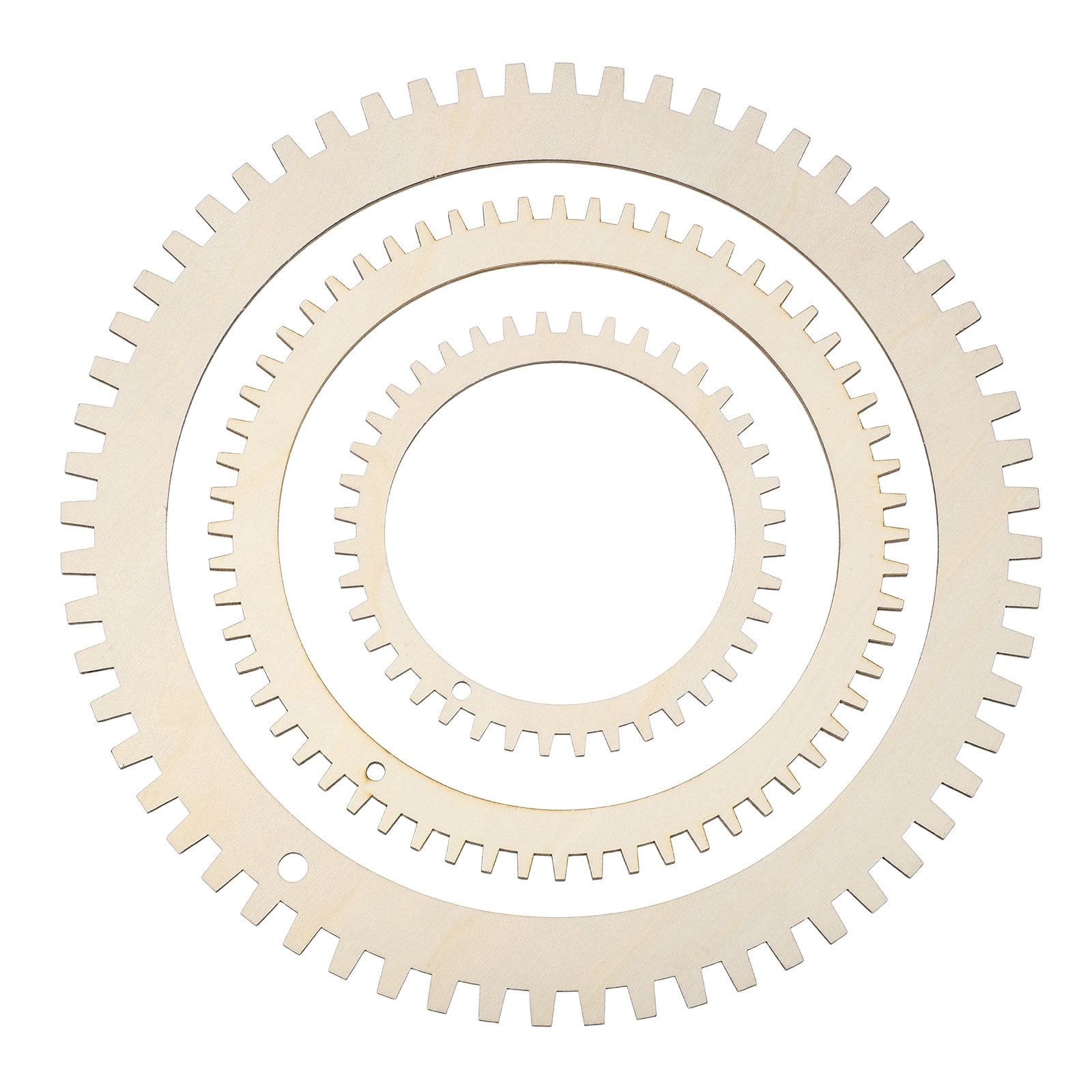 Uxcell 3pcs Weaving Loom, 5.1" 7.9" 11" Round Gear Shape Wooden Weaving Loom Kit
