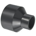 thumbnail image 1 of Uxcell 3x1.6" ID Reducer Pipe Fitting PVC Straight Socket Coupling Connector, Grey, 1 of 5