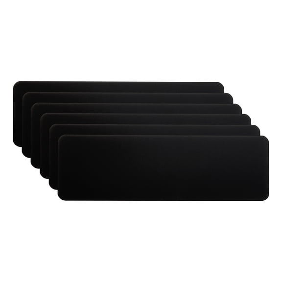 Uxcell 3x1 Inch Anodized Aluminum Sheet Metal, Self Adhesive Laser Plates Engraving Blanks 0.5MM Thin, Black 6 Pack