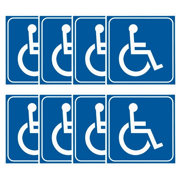 Uxcell 3x3 Inch Handicap Sign Stickers, Vinyl Accessible Sign Disabled Symbol Weatherproof for Wheelchair Person 8Pcs