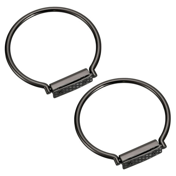 Uxcell 4.09" Semicircle Handbag Handle Frame Replacement for Purse Making, 2Pack Dark Grey
