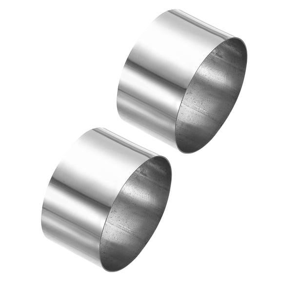 Uxcell 4 1/64" (102mm) ID Straight Pipe Fitting, 2pcs 304 Stainless Steel Coupling Metal Tube Connector Adapter for Irrigation Water Pipelines, DIY 60mm Long